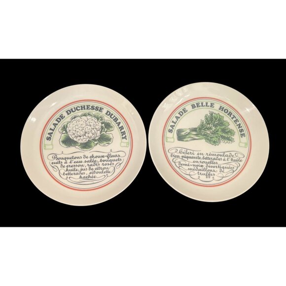Vintage Toscani Vinaigrette Salad Plates Set of 6 Vintage 7.5" Japan with Box - Picture 2 of 7